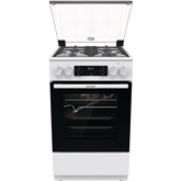 Gorenje, 70 л, ширина 50 см, белый - Газовая плита с электрической духовкой