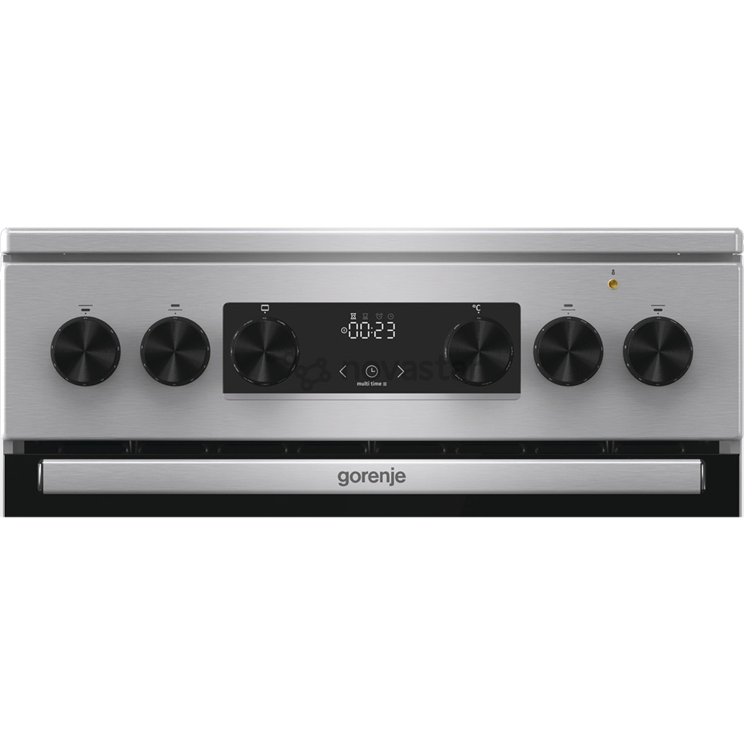 Gorenje, 70 L, plotis 50 cm, nerūdijančio plieno - Viryklė su elektrine orkaite