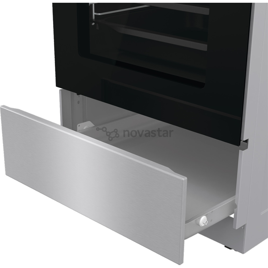 Gorenje, 70 L, plotis 50 cm, nerūdijančio plieno - Viryklė su elektrine orkaite