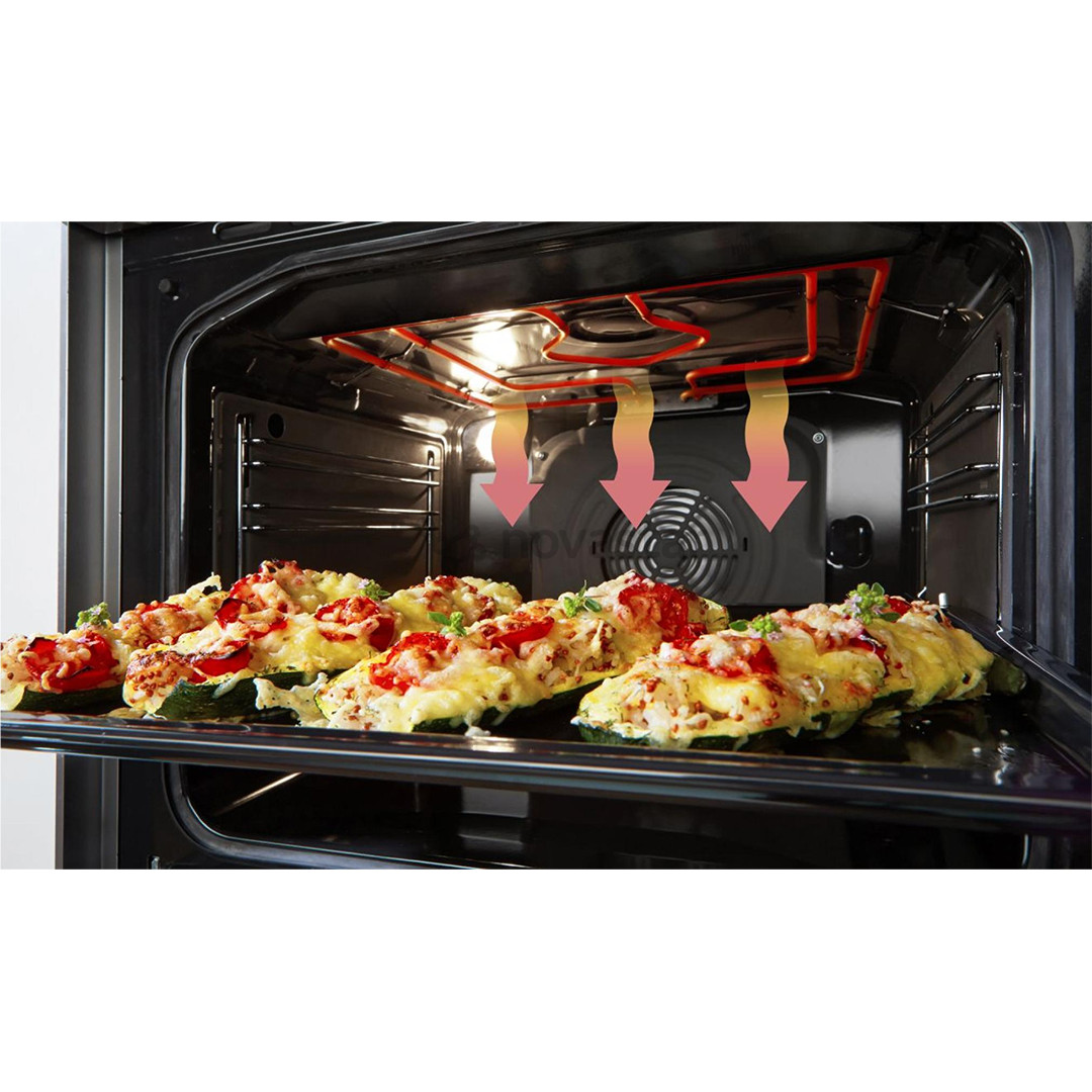 Gorenje, 70 L, plotis 50 cm, nerūdijančio plieno - Viryklė su elektrine orkaite