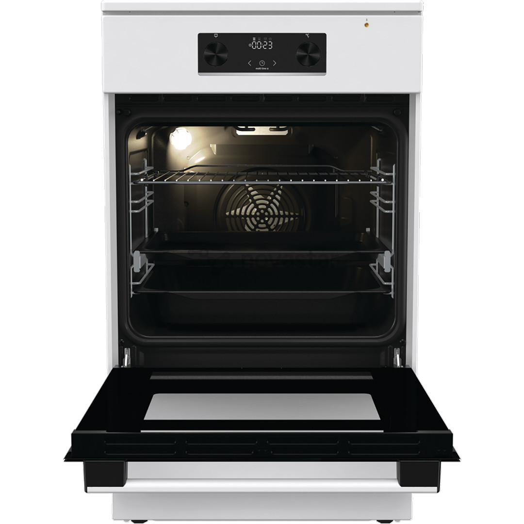 Gorenje, 70 л, ширина 50 см, белый - Индукционная плита с электрической духовкой