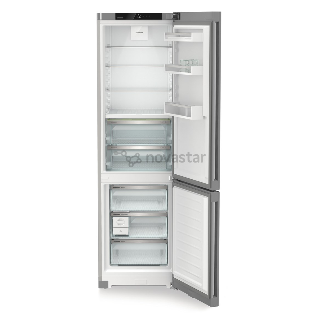 Liebherr, Plus BioFresh, NoFrost, 360 L, aukštis 202 cm, sidabrinis - Šaldytuvas