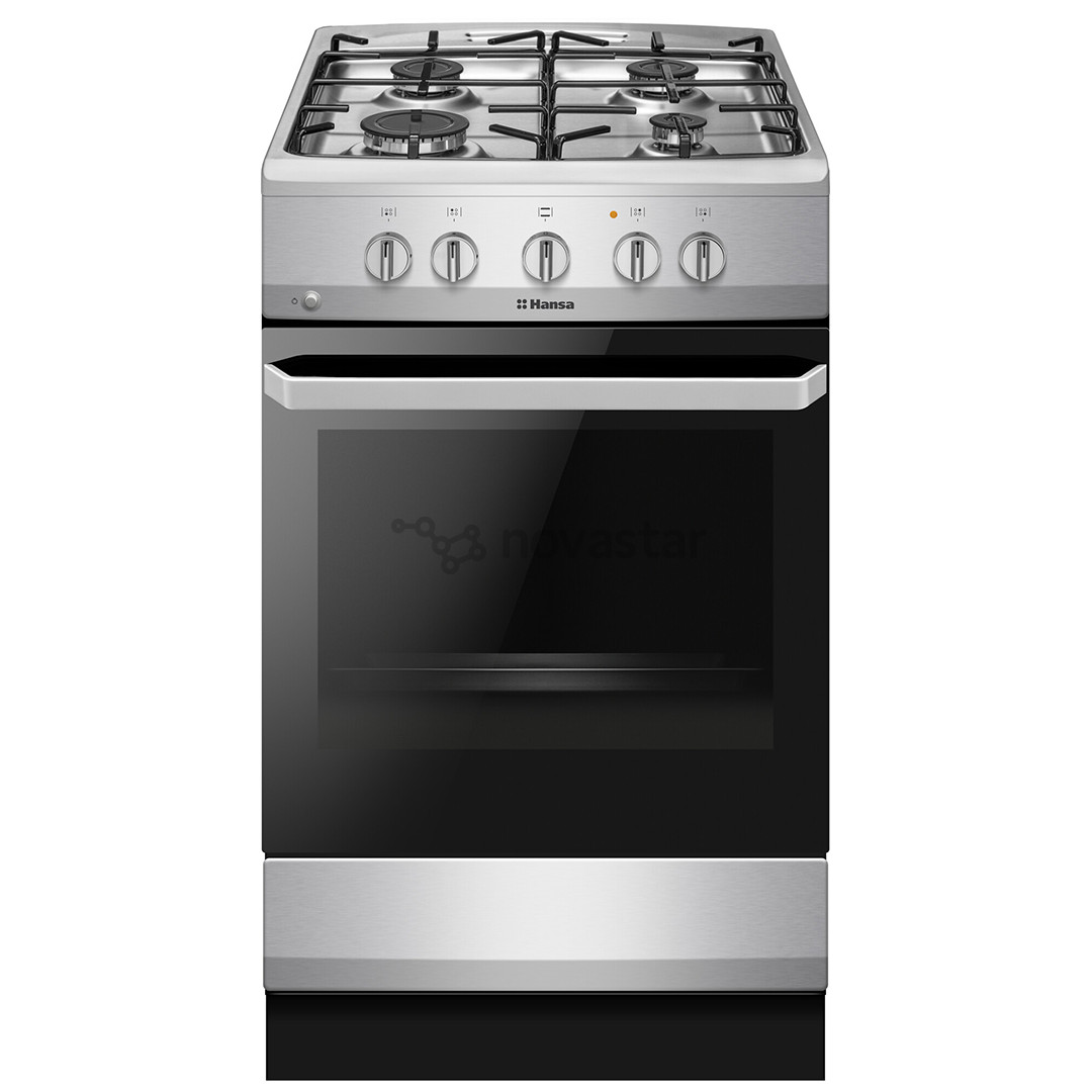 Hansa, 67 L, 50 cm, inox - Gas cooker with gas oven