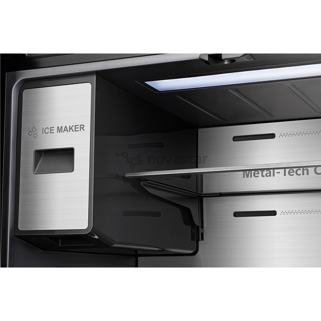 Hisense, Cross Door, NoFrost, 577 L, aukštis 179 cm, juodas - Šaldytuvas