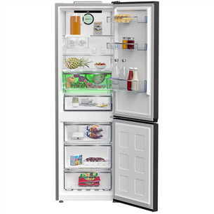 Šaldytuvas Beko, No Frost, 316 L, aukštis 187 cm, pilkas