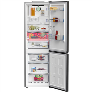 Šaldytuvas Beko, No Frost, 316 L, aukštis 187 cm, pilkas