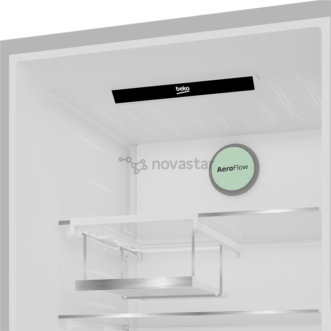 Šaldytuvas Beko, No Frost, 316 L, aukštis 187 cm, pilkas