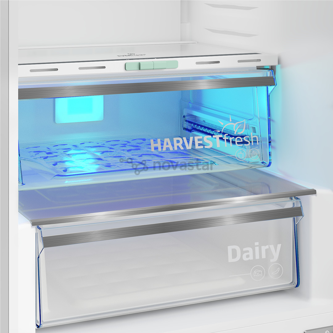 Šaldytuvas Beko, No Frost, 316 L, aukštis 187 cm, pilkas