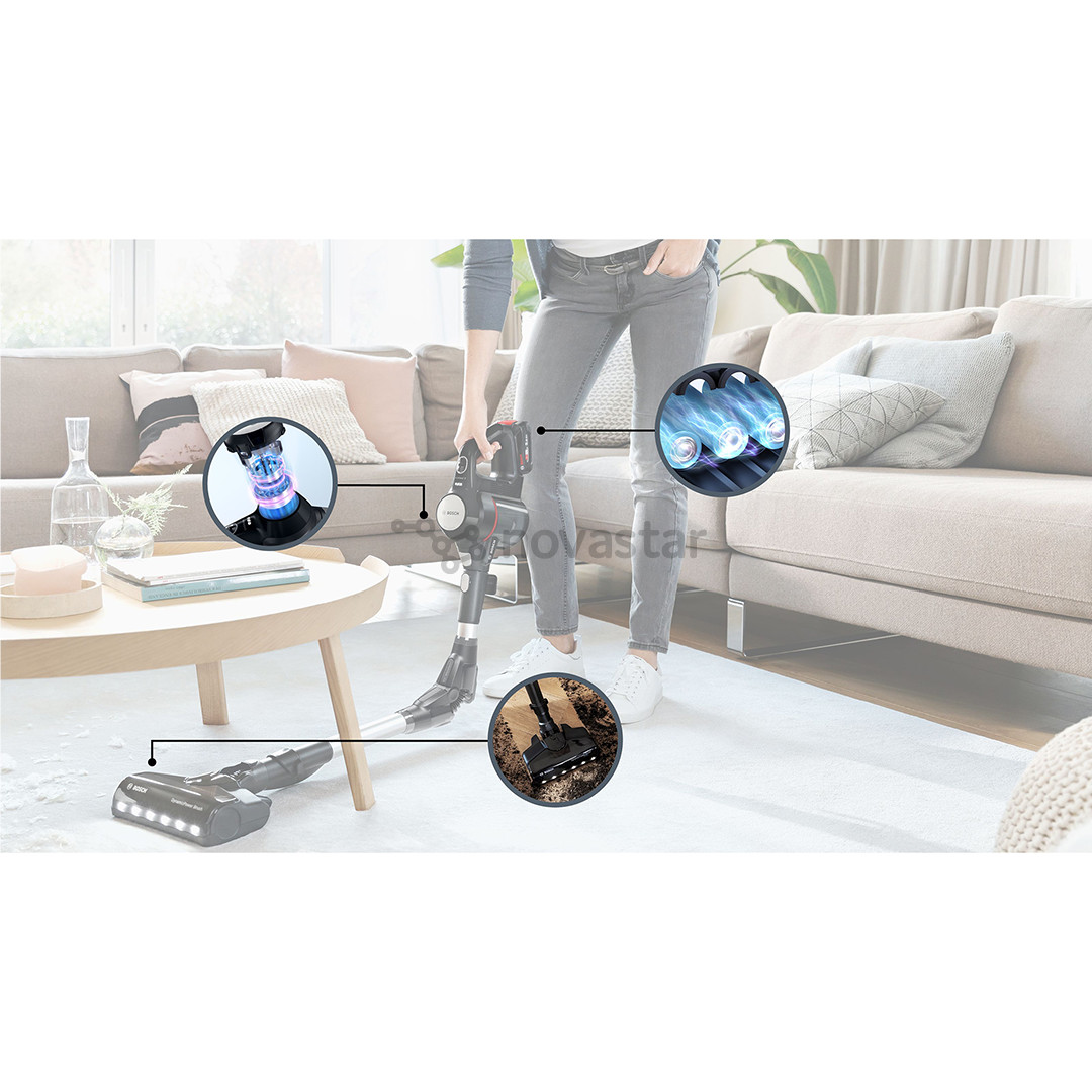 Bosch Unlimited 7, juodas - Belaidis dulkių siurblys