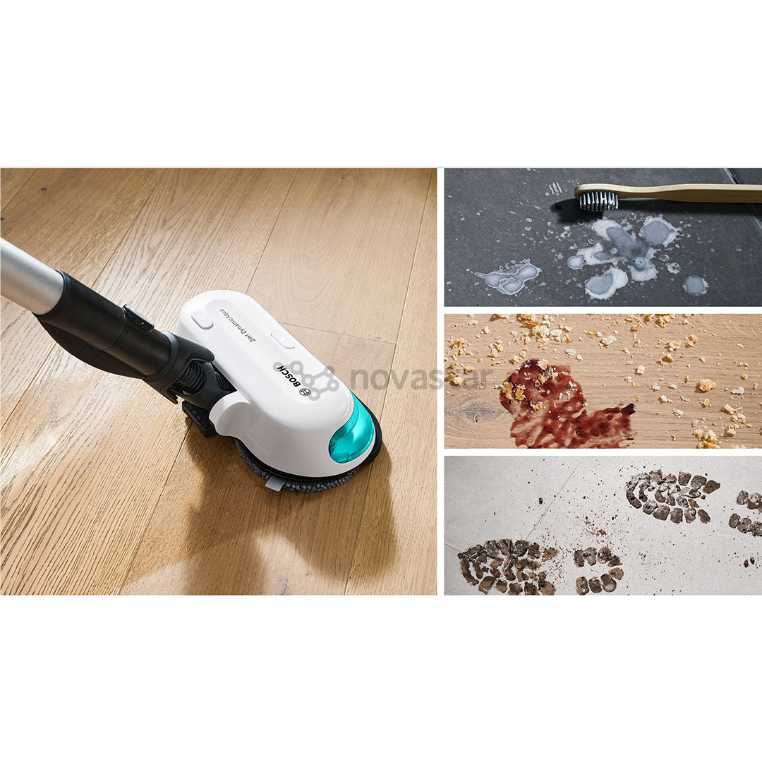 Bosch Unlimited 7 ProHygienic Aqua, 2in1, juodas/baltas – Belaidis dulkių siurblys