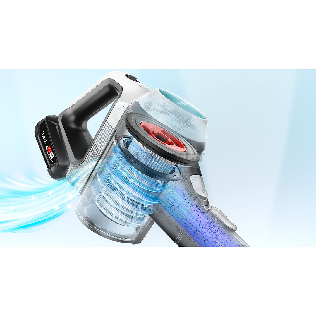 Bosch Unlimited 7 ProHygienic Aqua, 2in1, juodas/baltas – Belaidis dulkių siurblys