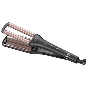 Plaukų garbanojimo žnyplės GA.MA X-Waves Keration, 160-220 °C, juodos