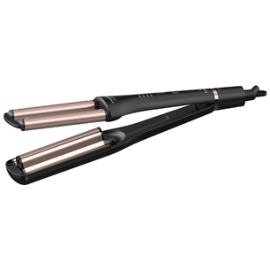Plaukų garbanojimo žnyplės GA.MA X-Waves Keration, 160-220 °C, juodos