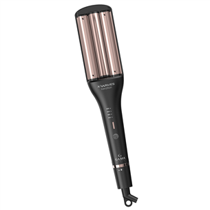 Plaukų garbanojimo žnyplės GA.MA X-Waves Keration, 160-220 °C, juodos