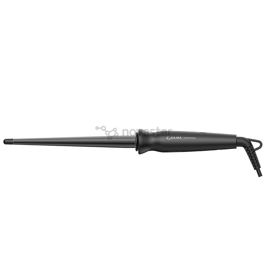 GA.MA Salon Curl, Conic, 140-220 °C, black - Conical curling iron
