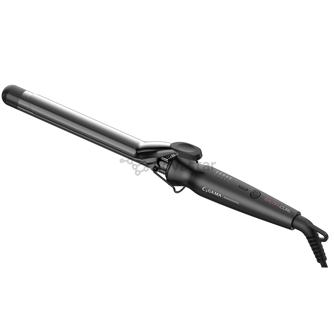 GA.MA Salon Curl, Classic, 25 mm, 140-220 °C, juodos - Plaukų garbanojimo žnyplės