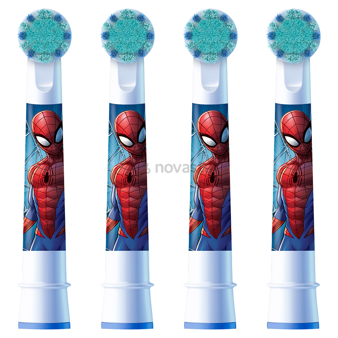 Braun Oral-B, Kids Spiderman, 4 vnt. - Dantų šepetėlių antgaliai