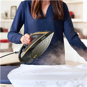 Tefal Ultimate Pure, 3000 W, juodas/aukso spalvos - Garų lygintuvas