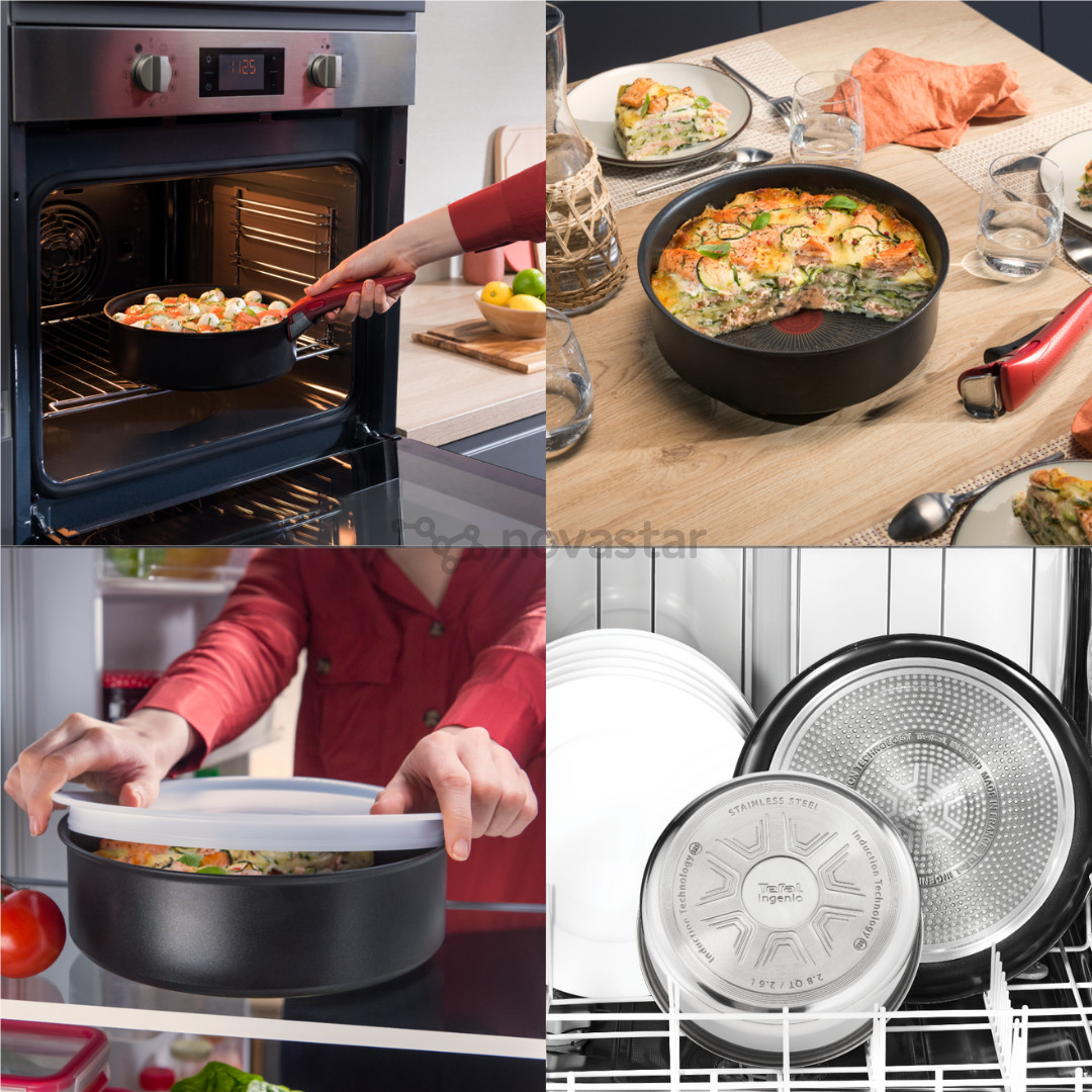Tefal Ingenio Unlimited On, 5 dalių - Keptuvių ir puodų rinkinys + rankena