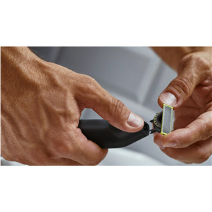 Philips OneBladePro 360 Veidui + kūnui, juodas - Kūno ir barzdos skustuvas