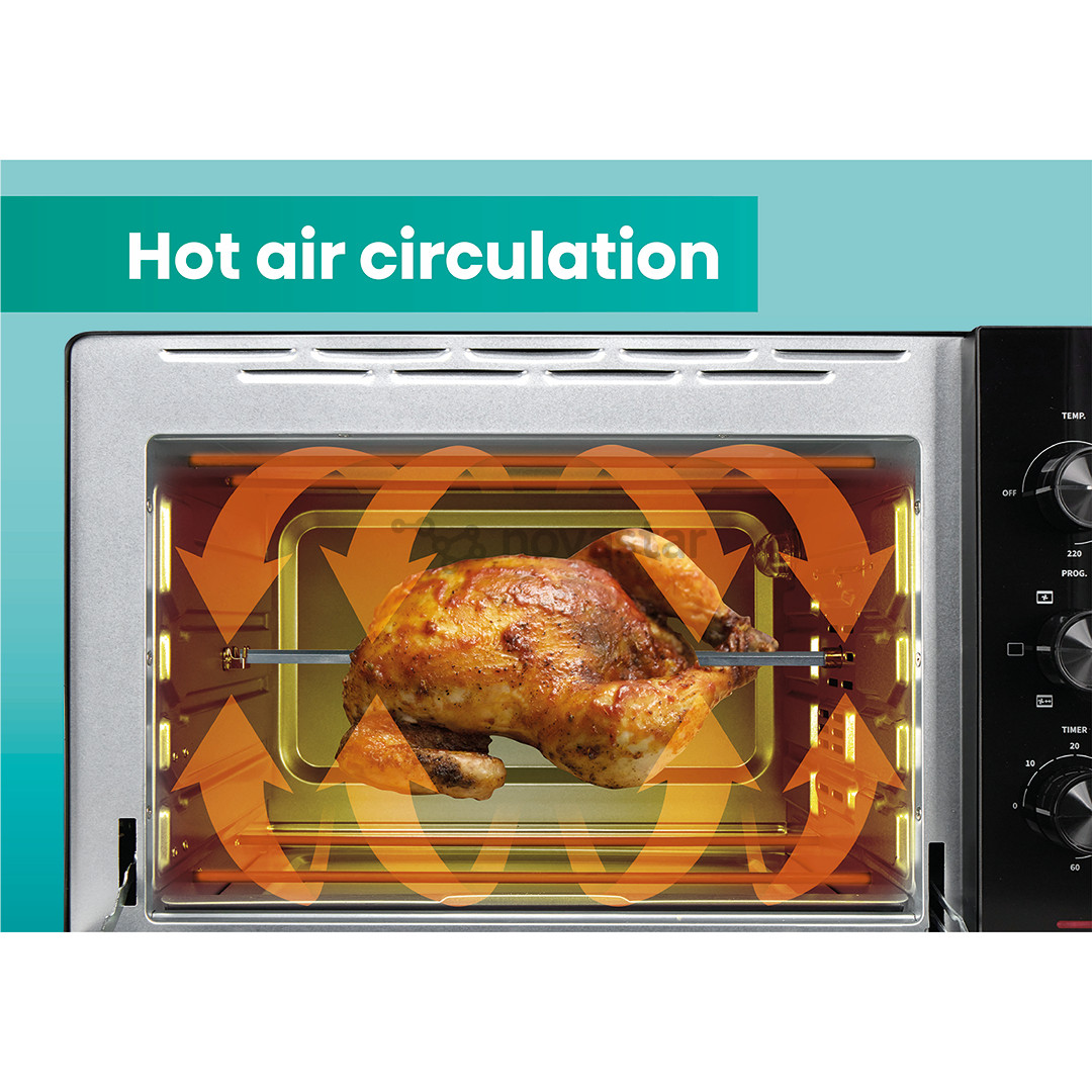 Hisense, 30 L, 1600 W, juoda - Mini orkaitė