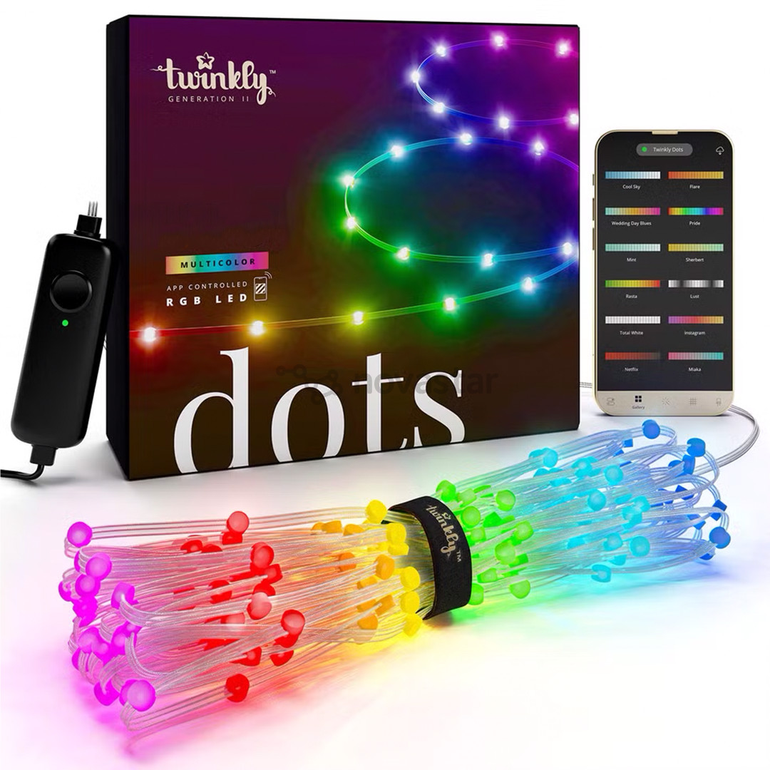 Twinkly Dots, 400 LED, IP20, 20 m, transparent - Smart Lights