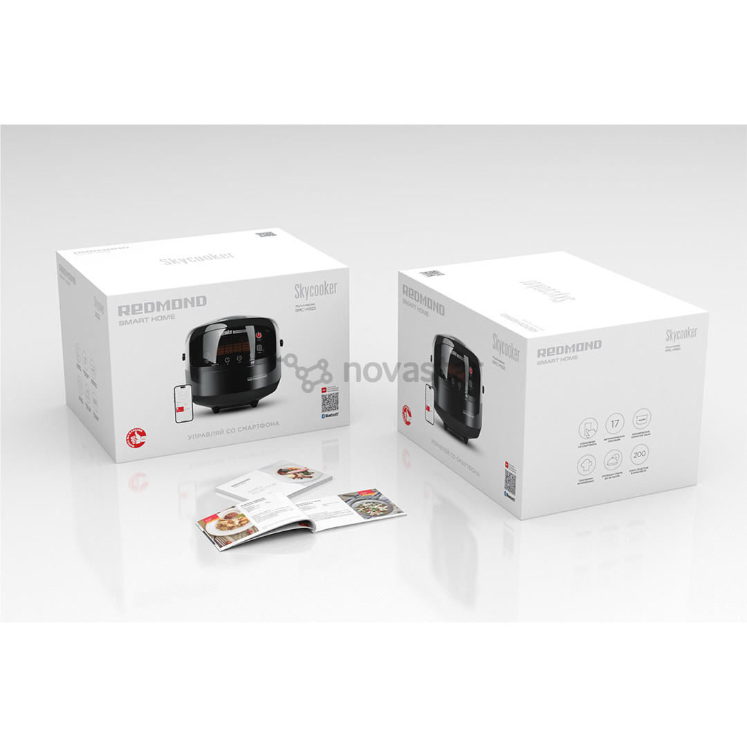 Redmond, 5 L, 1000 W, rusų kalba, juodas - Daugiafunkcinis puodas