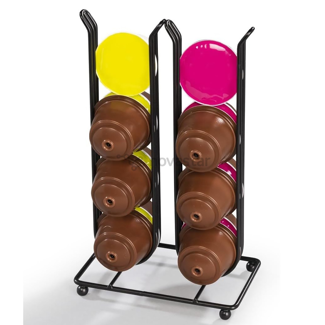 Xavax, Dolce Gusto and Nespresso Vertuo, 16 capsules, matte black - Coffee capsule stand