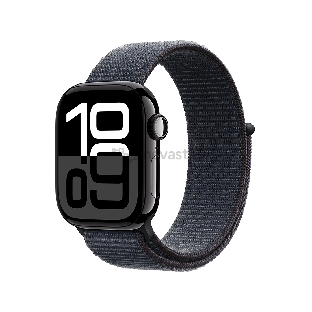 Apple Watch Series 10 GPS + Cellular, 42 mm, sport loop, jet black aluminium / black- Smart watch