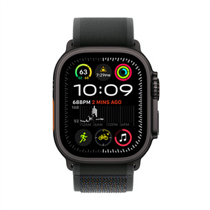 Apple Watch Ultra 2, 49 mm, Trail Loop, M/L, juodo titano spalvos / juodas - Išmanusis laikrodis