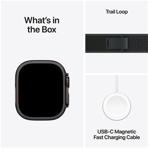 Apple Watch Ultra 2, 49 mm, Trail Loop, M/L, juodo titano spalvos / juodas - Išmanusis laikrodis
