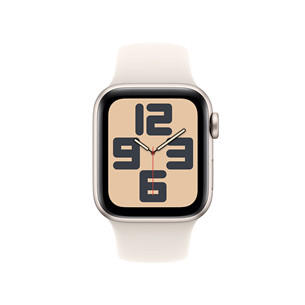 Apple Watch SE, 40 mm, GPS + Cellular, sport band, S/M, starlight aluminium / starlight - Smart watch
