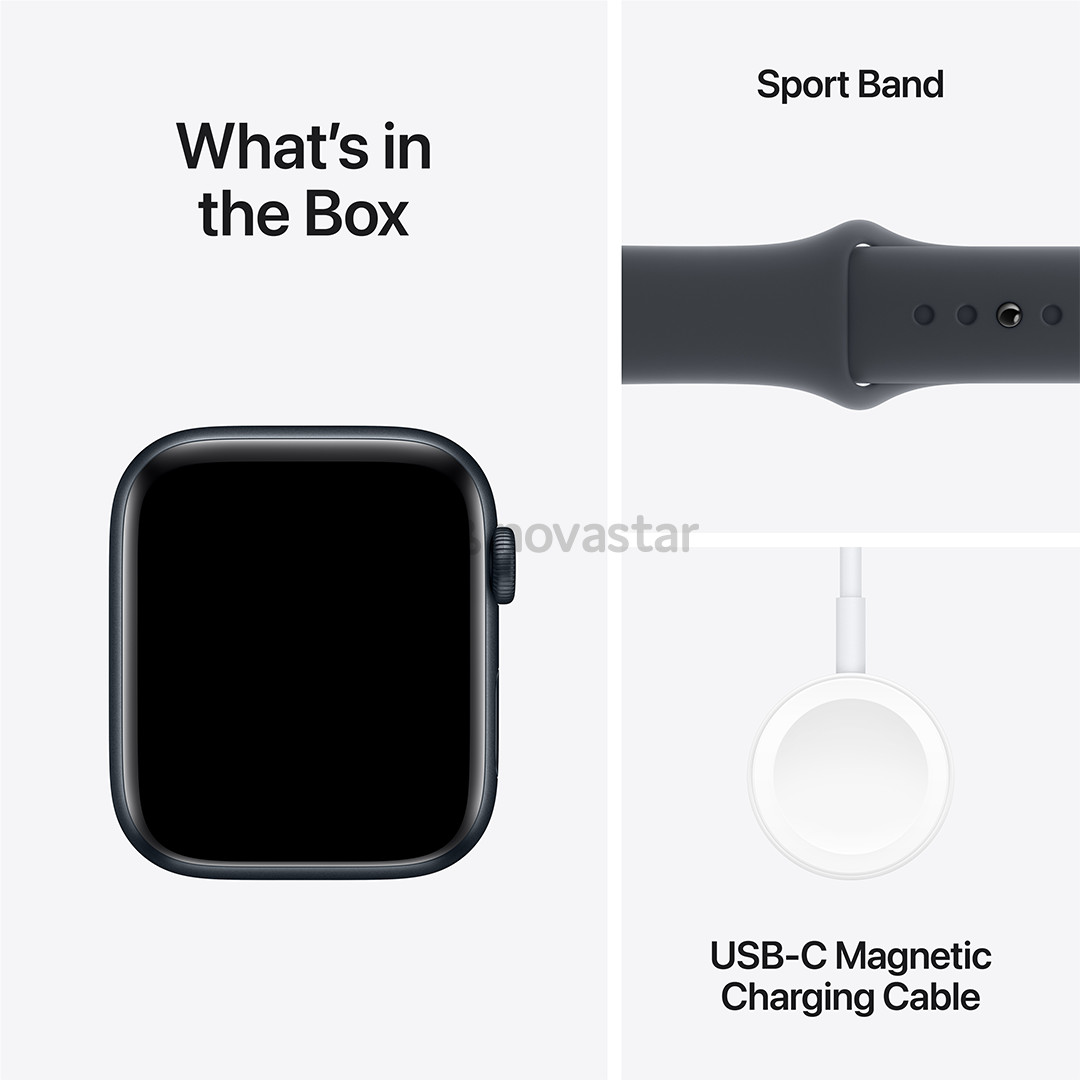 Apple Watch SE, 44 mm, GPS + Cellular, sport band, M/L, midnight aluminium / midnight - Smart watch