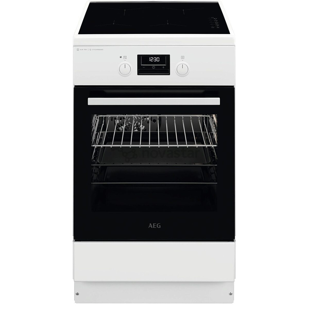 AEG 6000 Series SteamBake, 58 л, ширина 50 см, белый - Индукционная плита