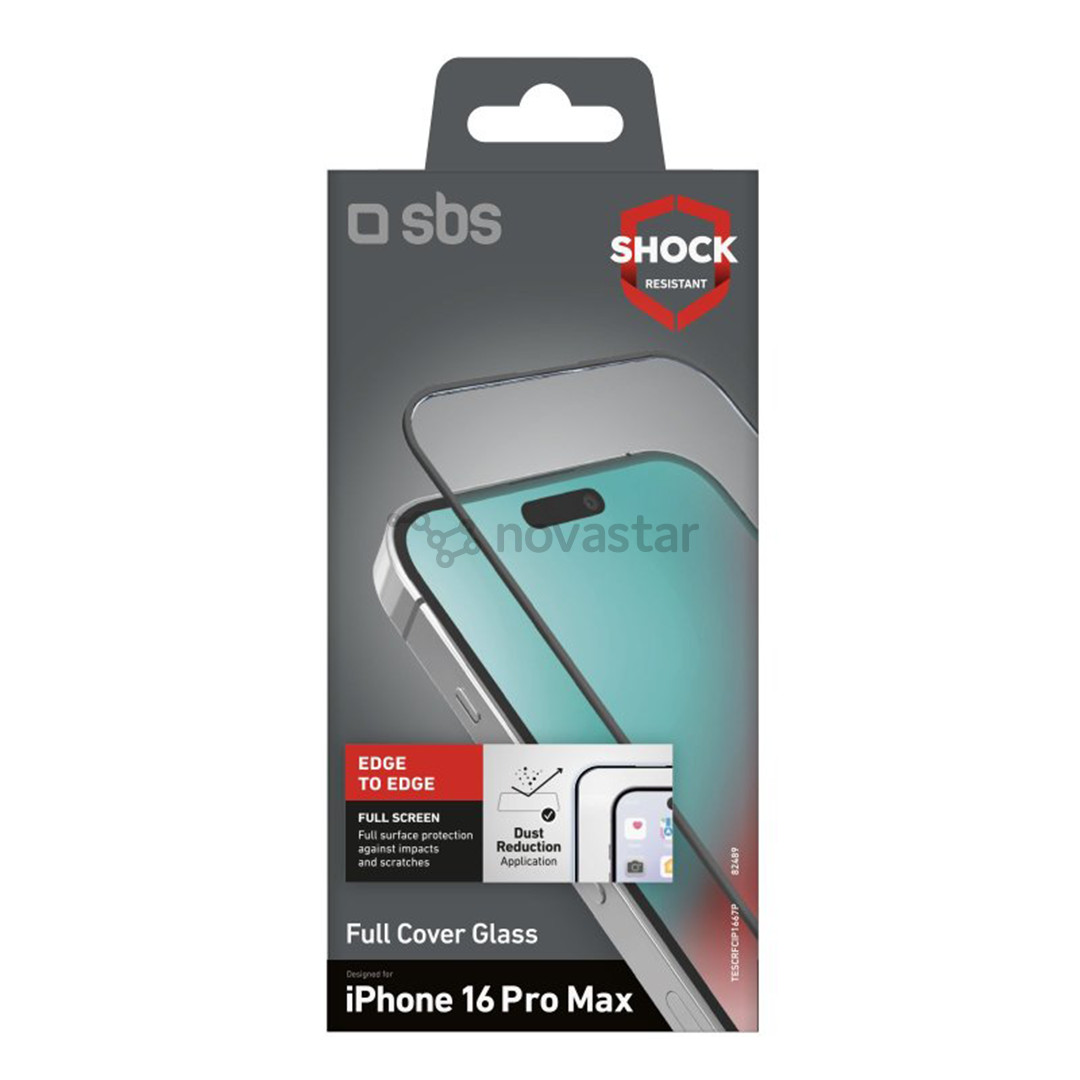 SBS Full Cover Glass Screen Protector, iPhone 16 Pro Max - Ekrano apsauga