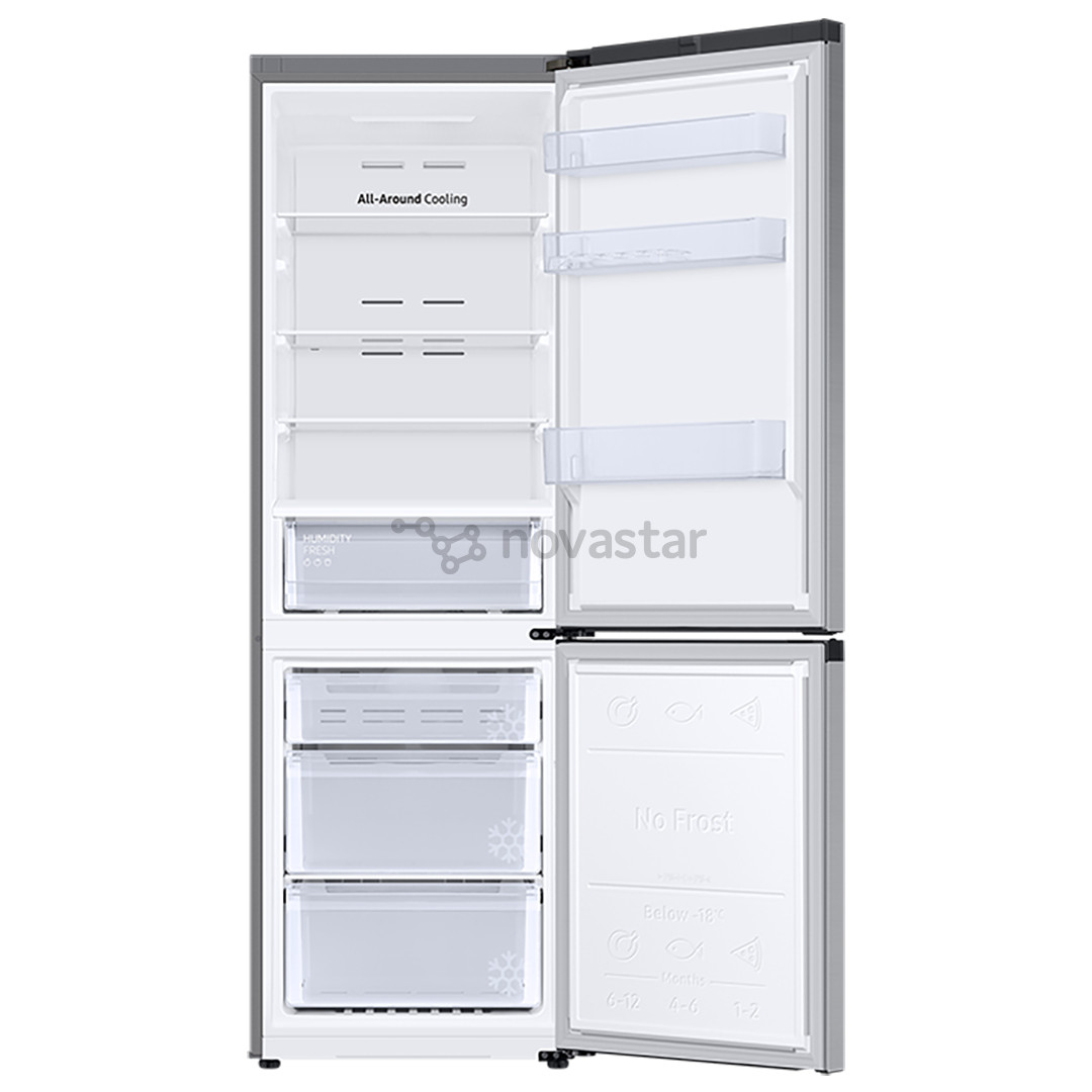 Samsung, No Frost, 344 L, aukštis 186 cm, sidabro spalvos - Šaldytuvas