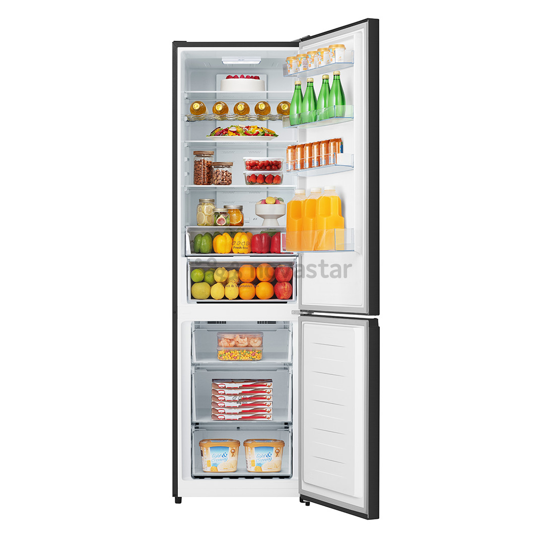 Hisense, NoFrost, 336 L, 201 cm, juodas - Šaldytuvas