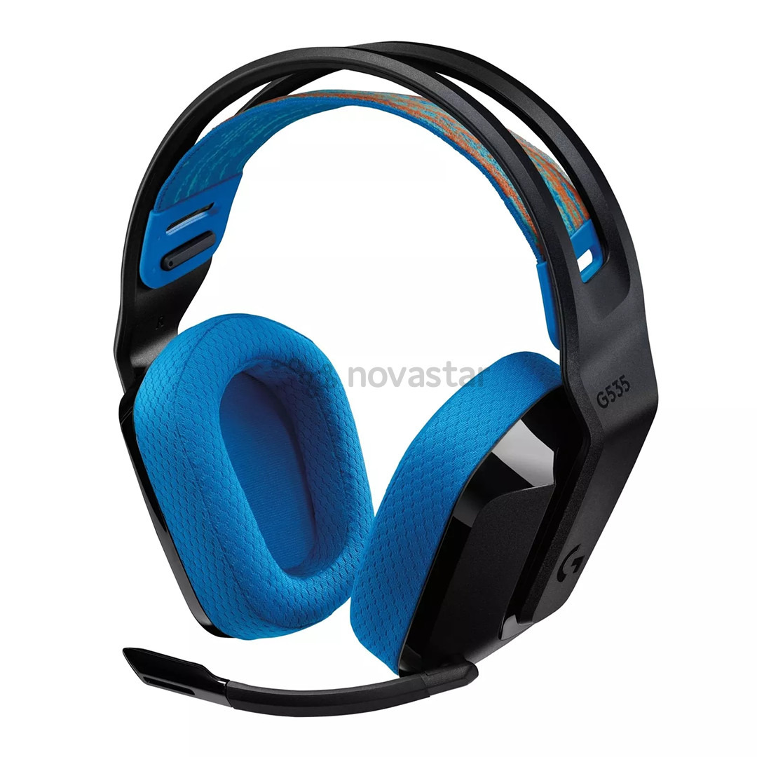 Belaidės ausinės Logitech G535 LIGHTSPEED Wireless Gaming Headset, juoda/mėlyna