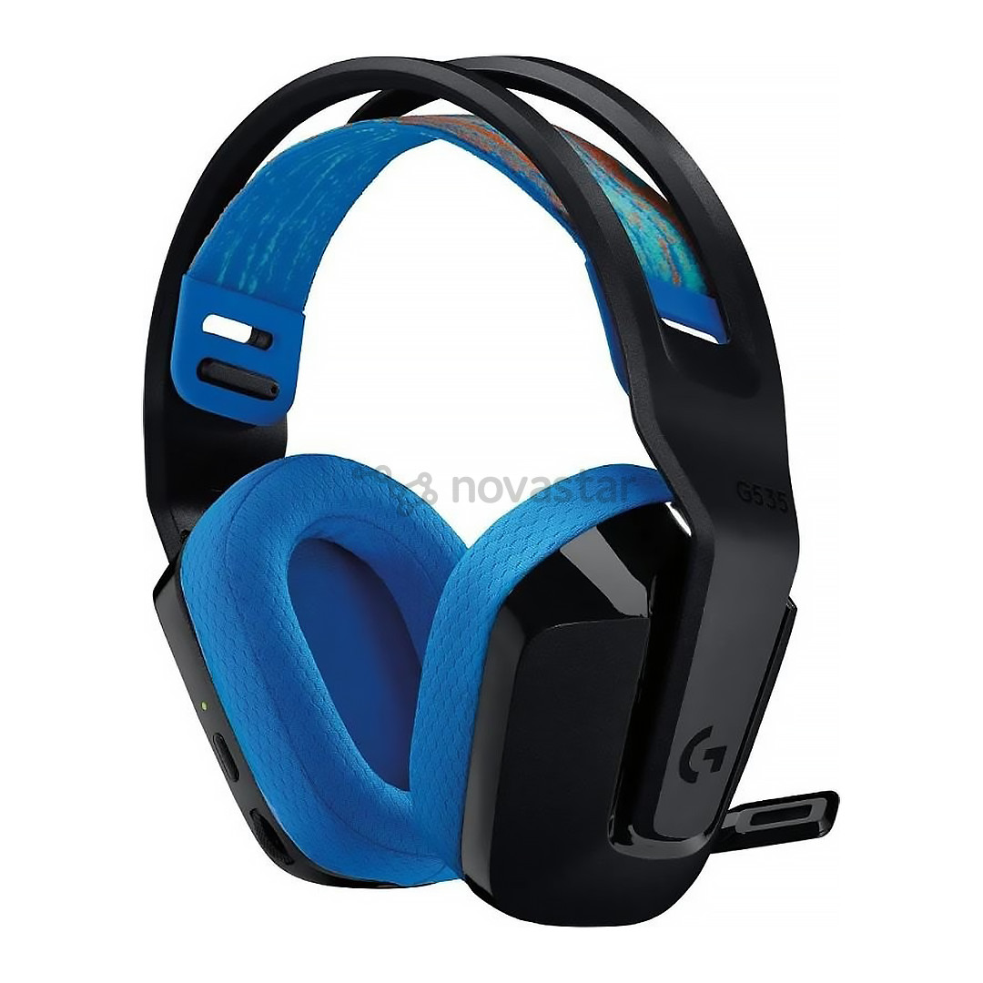 Belaidės ausinės Logitech G535 LIGHTSPEED Wireless Gaming Headset, juoda/mėlyna
