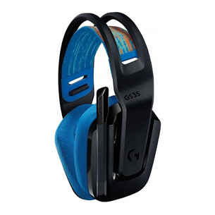 Belaidės ausinės Logitech G535 LIGHTSPEED Wireless Gaming Headset, juoda/mėlyna