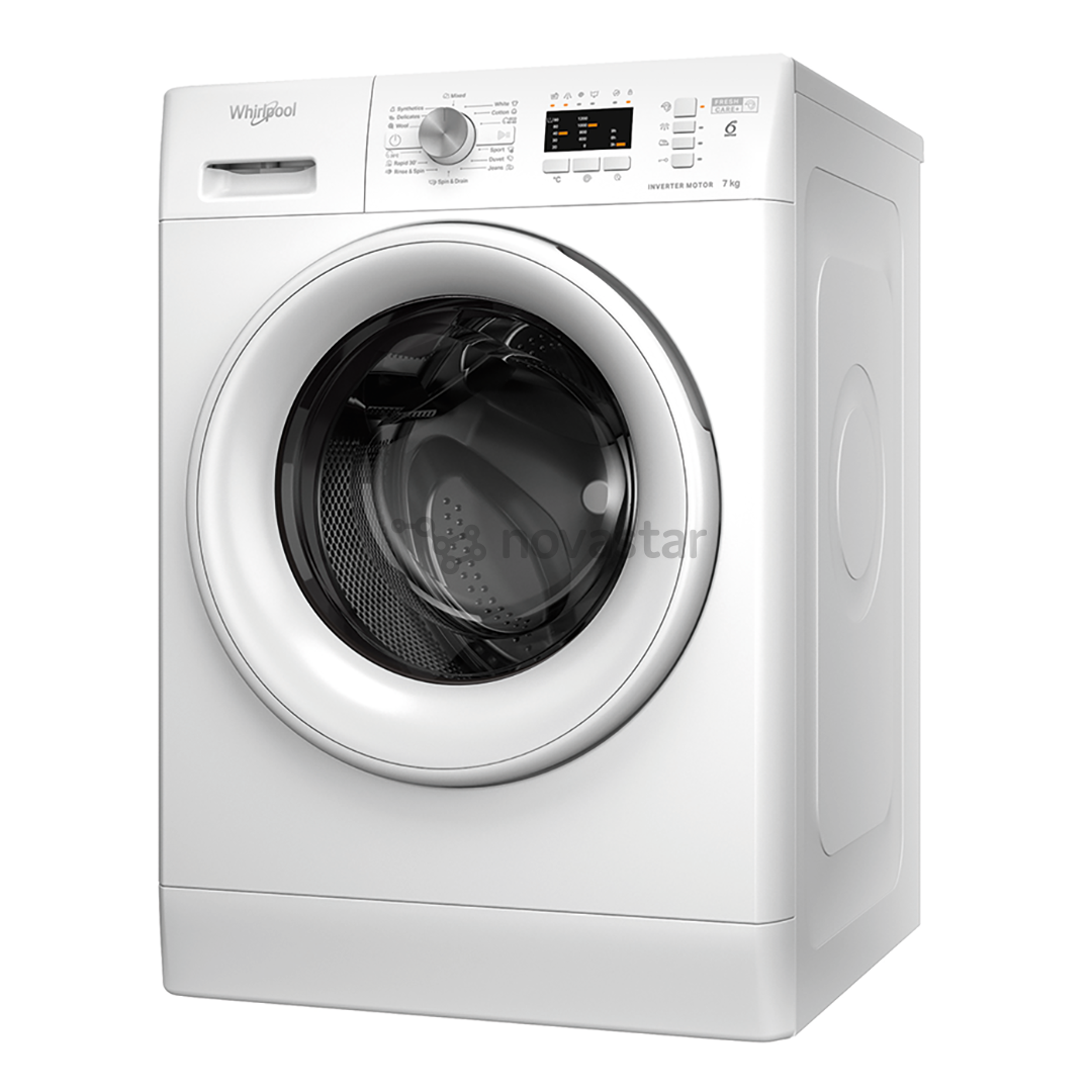 Whirlpool, 7 kg, gylis 57,5 cm, 1200 rpm - Skalbimo mašina