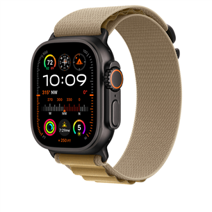 Dirželis Apple Watch Alpine Loop, 49 mm, Large, black titanium, tan