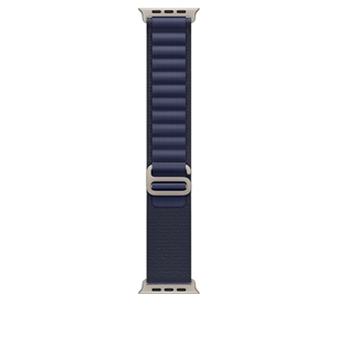 Dirželis Apple Watch Alpine Loop, 49 mm, Large, natural titanium, navy MXN03ZM/A