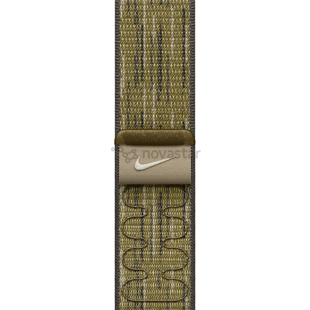 Apple Nike Sport Loop, 42 мм, зеленый/серый - Ремешок для часов