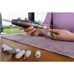 Manikiūro rinkinys Beurer Smooth+, pilkas