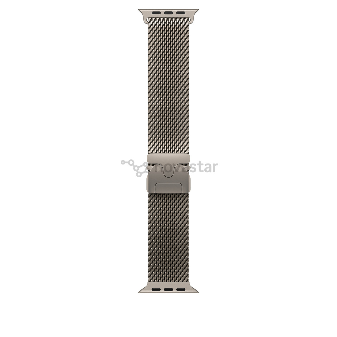 Dirželis Apple Milanese Loop, 49 mm, Medium, natural titanium
