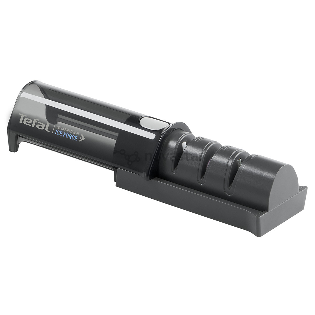 Peilių galąstuvas Tefal Ice Force, 12.5x5.9 cm, juodas