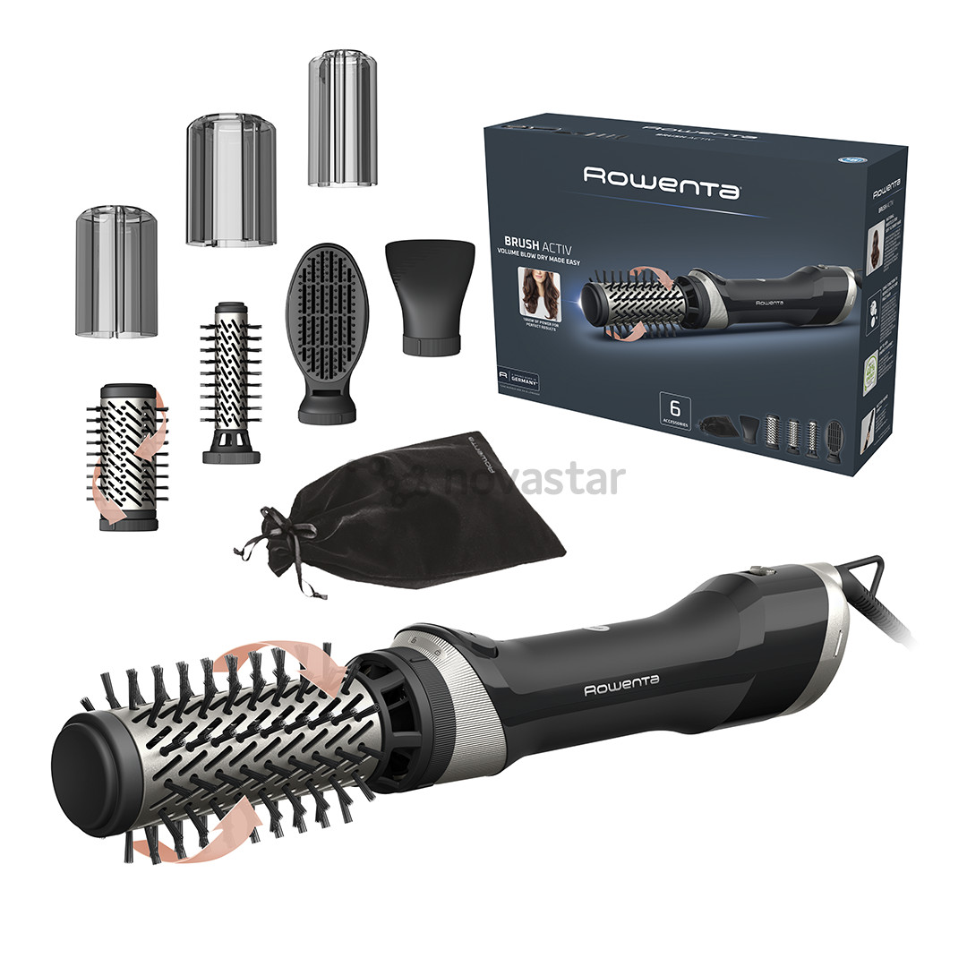 Rowenta Brush Activ, 1000 W, black - Rotating Hot Air Brush
