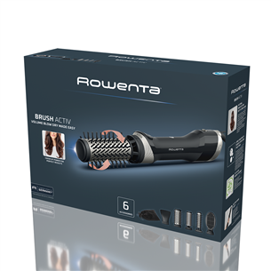 Plaukų formavimo šukos Rowenta Brush Activ, 1000 W, juodos