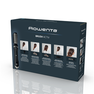 Plaukų formavimo šukos Rowenta Brush Activ, 1000 W, juodos